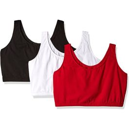 FRUIT OF THE LOOM LADIES SPORTS BRA 3 PK - ASSORTED COLOR - SIZE 38