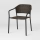 Wicker Patio Stack Chair with Woven Deco on Round Arm - Room Essentials