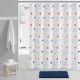  15pc Boho Triangle Shower Curtain Bundle Set Blue - Jade + Oake