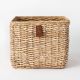 Decorative Cube Basket with Leather Pull 13