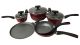 PAN SET 11 PIECES - SPECKLED RED