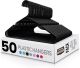 Utopia Home Black Plastic Hangers 50 Pack 