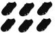 KEDS LADIES LOW SHOW 6 PK. BLACK - SIZE 4-10