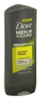 DOVE MEN CARE BODY AND FACE WASH - ACTIVE FRESH - 400 ML.