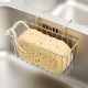 DANITA Kitchen Sponge Holder Sink Basket Sink Caddy Brush Dishwashing Liquid Drainer Rack Silver