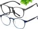 FEIYOLD Blue Light Blocking 2PK Glasses Women/Men,Retro Round Anti Eyestrain Computer Gaming Glasses(ASSORTED COLORS)