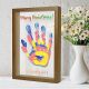 Family Hand and Footprint Kit, DIY Baby Friendly Handprint Ornament Kit Wooden Frame