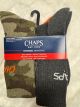 MENS CHAPS SOCKS - ARCH SUPPORT - SIZE 6-12.5 - 6 PK.