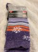 DICKIES SOCKS ALL SEASON CREW 2 PK. LADIES SOCK - DARK PURPLE - SIZE 6-9