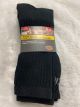 DICKIES WORKSOCKS FULL CUSHIONED FOOT MENS  3 PK.- SIZE 10-13 - BLACK