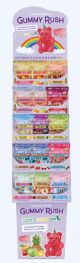 GUMMY RUSH SHIPPER DISPLAY HOLDS 120 PCS. 90 G. ASSORTED FLAVORS