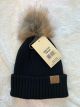 ARCTIC FROG LADIES POM POM HATS BLACK AND WHITE MIX