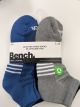BENCH MENS QUARTER CREW SOCKS ASST COLOR - 8 PK. -SZ 7-12