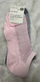 LADIES GEORGE CREW SOCKS PINK/ROSE SIZE 4-10 - 2PK - MSRP $5.97