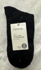 LADIES GEORGE CREW SOCKS BLACK ASST.- SIZE 4-10 - 3PK 