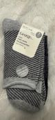 LADIES GEORGE CREW SOCKS BLACK/GREY- SIZE 4-10 - 2PK MSRP $5.99