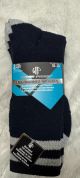 WEAR PROOF MENS CUSHIONED CREW SOCKS - BLACK - 2 PK. - SZ 10-13 