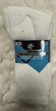 WEAR PROOF MENS CUSHIONED CREW SOCKS - WHITE- 2 PK. - SZ 10-13 