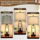 FARMHOUSE TABLE LAMPS WITH 2 USB PORTS SET OF 2 RUSTIC INDUSTRIAL DESK LAMPS