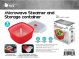 MICROWAVE STEAMING BOX - RED
