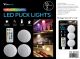 3PK RGB LED PUCKS W/ REMOTE