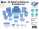 50 PC. FOOD STORAGE SET - BLUE