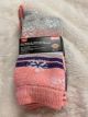 DICKIES ALL SEASON CREW 2 PK. LADIES SOCK - PINK - SIZE 6-9