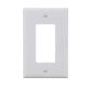 EATON 1 GANG WHITE DECORA WALL SWITCH COVER PLATE