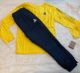 REEBOK BOYS 2 PC. SET SHIRT AND PANTS - COLOR YELLOW AND NAVY  - SIZE 6