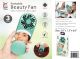 PORTABLE BEAUTY FAN W/ MIRROR AND LED - SAGE