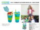 2 IN 1 TUMBLER W/ROUND SNACK LID - BLUE