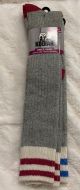 KODIAK KNEE HIGH WOOL BLEND LADIES 2 PK. - CHARCOAL STRIPE