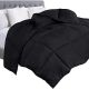 Utopia Bedding Comforter Duvet Insert, Quilted Comforter with Corner Tabs-  BLACK