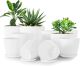 Utopia Home Pack of 10 - Plastic Plant Pots - Planters for Indoor Plants Saucer Tray