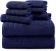 Bath Towels - 8 Piece Towel Set, 30X60-NAVY