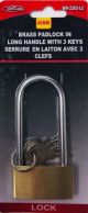 (PLL-40) 40MM BRASS PADLOCK IN LONG HANDLE W/3KEY