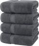 Utopia Towels 4 Pack Premium Bath Towels Set, (27 x 54 Inches) GREY