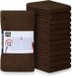 Utopia Towels Kitchen Bar Mops Towels, Pack of 12 Towels  BROWN- 16 x 19 Inches