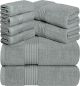 Utopia Towels - 8 Piece Premium Towel Set, 2 Bath Towels, 2 Hand Towels and 4 Washcloths  COOL GREY